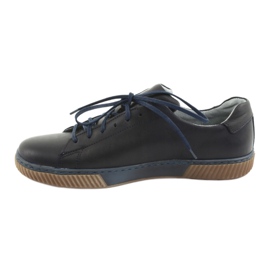 Riko Sapatos de couro masculino 893 azul marinho 2