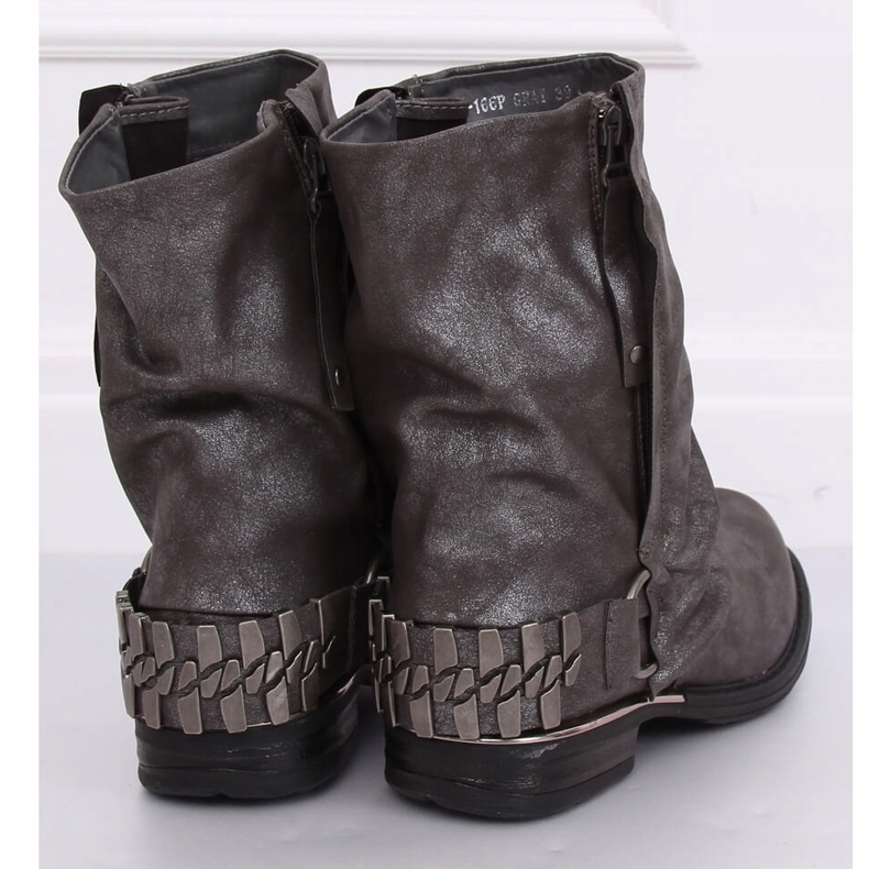 Botas militares cinza LL-166P Cinza 1