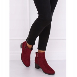 Maroon 8B982 Vinho de salto alto para mulheres vermelho 2