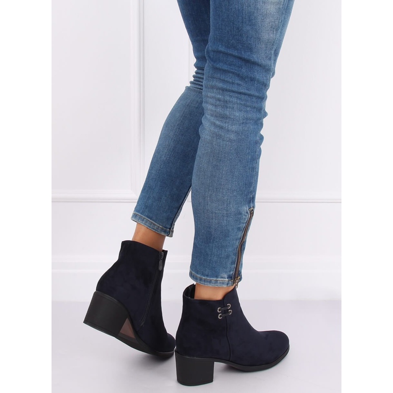 Botas azuis marinho 8B982 de salto alto feminino azul marinho 1