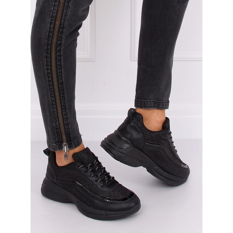 BY-082 Sapatos esportivos pretos pretos 2