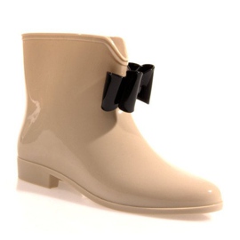 Botas Wellington com laço Y014 Bege 2 Botas Wellington com laço Y014 Bege 2