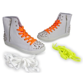 Tênis alto com tachas 6563 branco 1