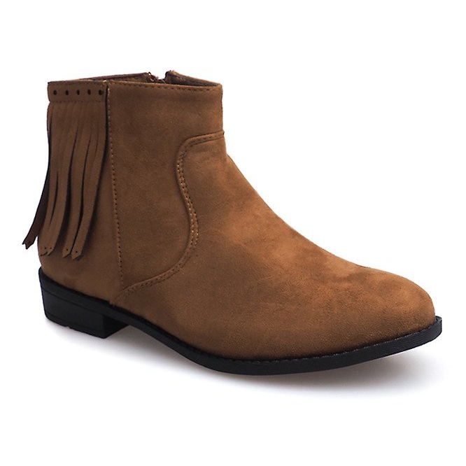 Botas de camurça no estilo Boho 8355 Camel castanho 1