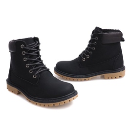 Botas de madeira outono B788 pretas preto 1