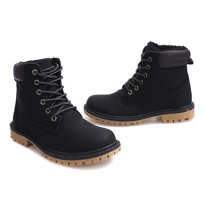 Botas de madeira outono B788 pretas preto 1