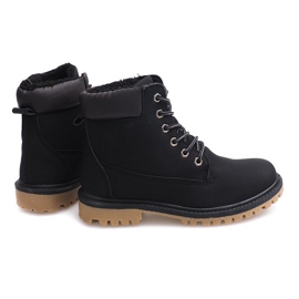 Botas de madeira outono B788 pretas preto 2