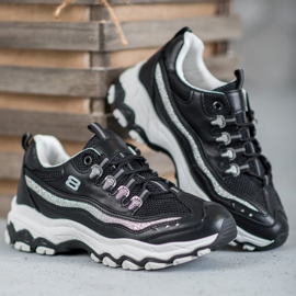 Yes Mile Tênis Com Brilho preto 2