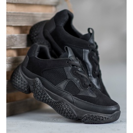 SHELOVET Tênis feminino preto 2