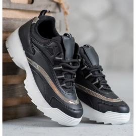 SHELOVET Tênis pretos elegantes 1