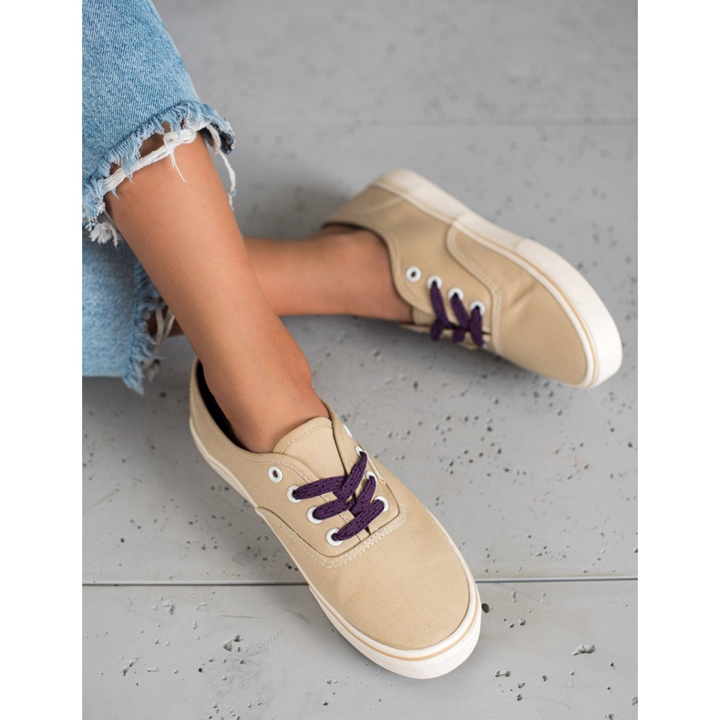 SHELOVET Tênis confortáveis castanho 1