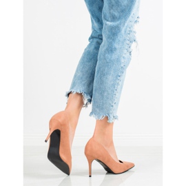 Diamantique Salto alto bege 2