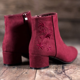 Small Swan Botas com aplicativo vermelho 1