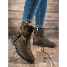 Seastar Botas de salto plano verde 2