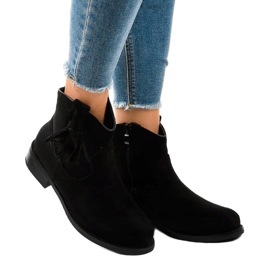 Botas rasas femininas pretas com franjas YS476 preto 1