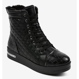 Tênis preto isolado com zíper 9015-1 1