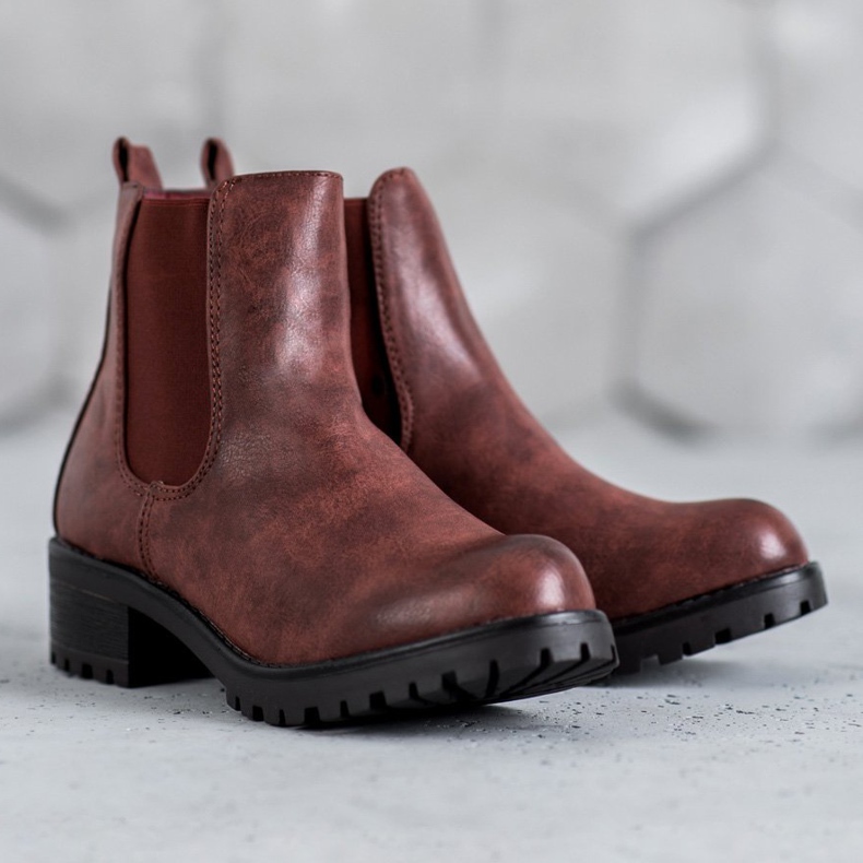 Jennika Botas na plataforma vermelho 1