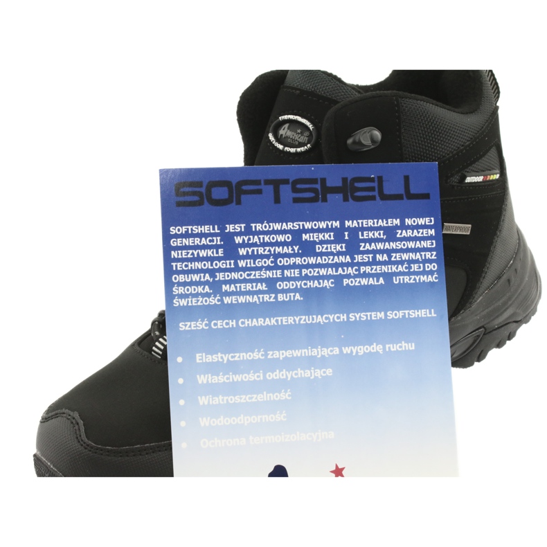 American Club Botas americanas de trekking de inverno com membrana preto 5