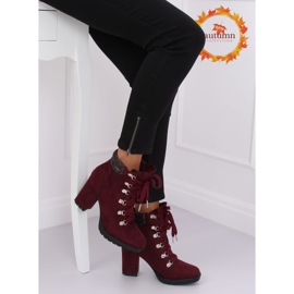 Botas de madeira marrom 8992 Vinho Tinto vermelho 1