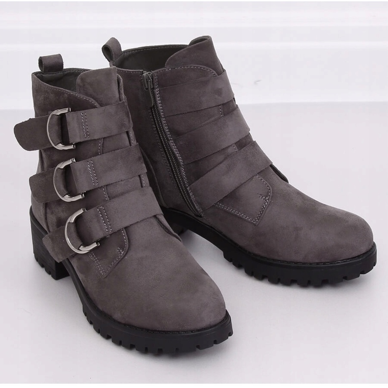 Botas cinza cinza para mulheres Z144 Gray 2