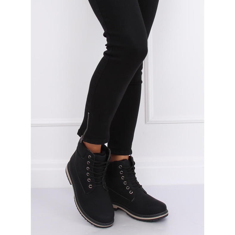 Botas pretas de madeira com isolamento W19-42 pretas preto 2 Botas pretas de madeira com isolamento W19-42 pretas preto 2