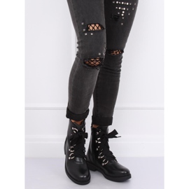 Botas militares pretas LJ001 pretas preto 1