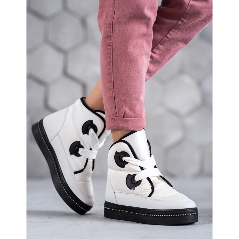 RTX WALK Botas de neve com cristais branco 2
