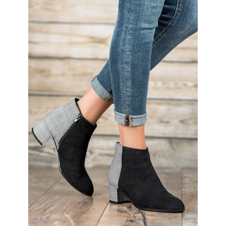 Filippo Botas elegantes em um poste preto cinza 1