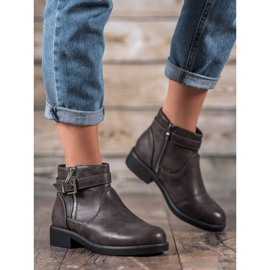 Abloom Botas de couro ecológico cinza 2