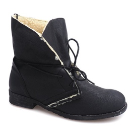 Botas de amarrar com pelo preto 8848 2