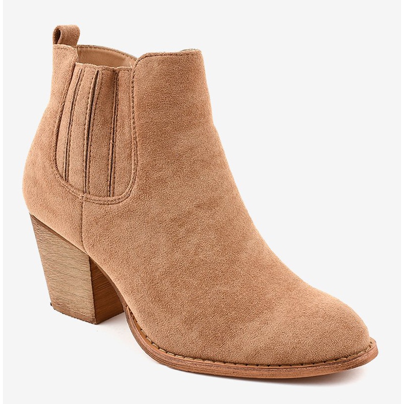 Botas de camurça bege no poste SA-3338 1