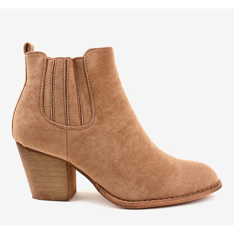 Botas de camurça bege no poste SA-3338 2