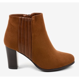 Botas femininas de camurça marrom K93 castanho 2