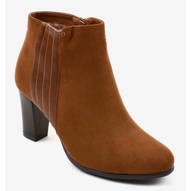 Botas femininas de camurça marrom K93 1