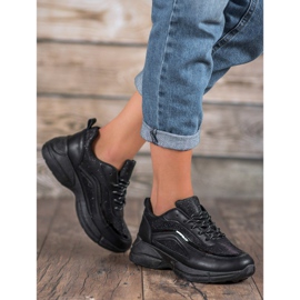 SHELOVET Calçados Esportivos Brilhantes preto 1