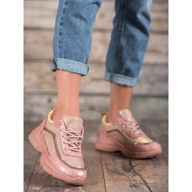 SHELOVET Calçados Esportivos Brilhantes rosa 2