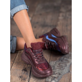 SHELOVET Calçados Esportivos Brilhantes vermelho 2