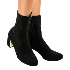 Botas pretas de cano alto no poste MJ1521 preto 2 Botas pretas de cano alto no poste MJ1521 preto 2