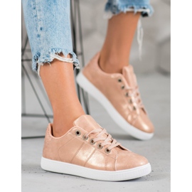 SHELOVET Tênis Com Brilho rosa 1