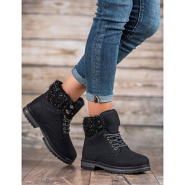 SHELOVET Trappers With Glitter preto 1