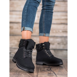 SHELOVET Trappers With Glitter preto 2