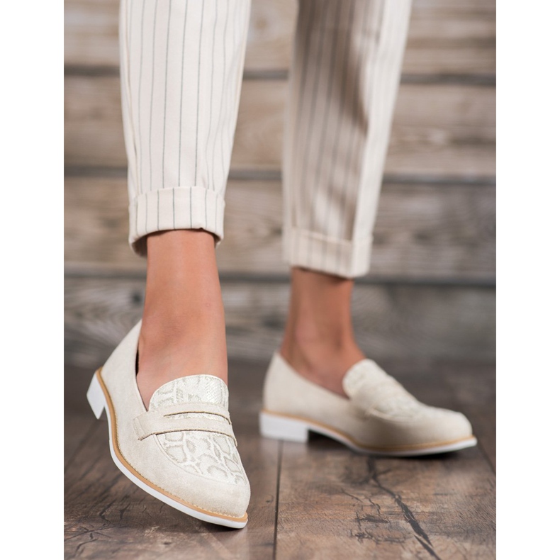 Bestelle Mocassins Com Glitter castanho 1