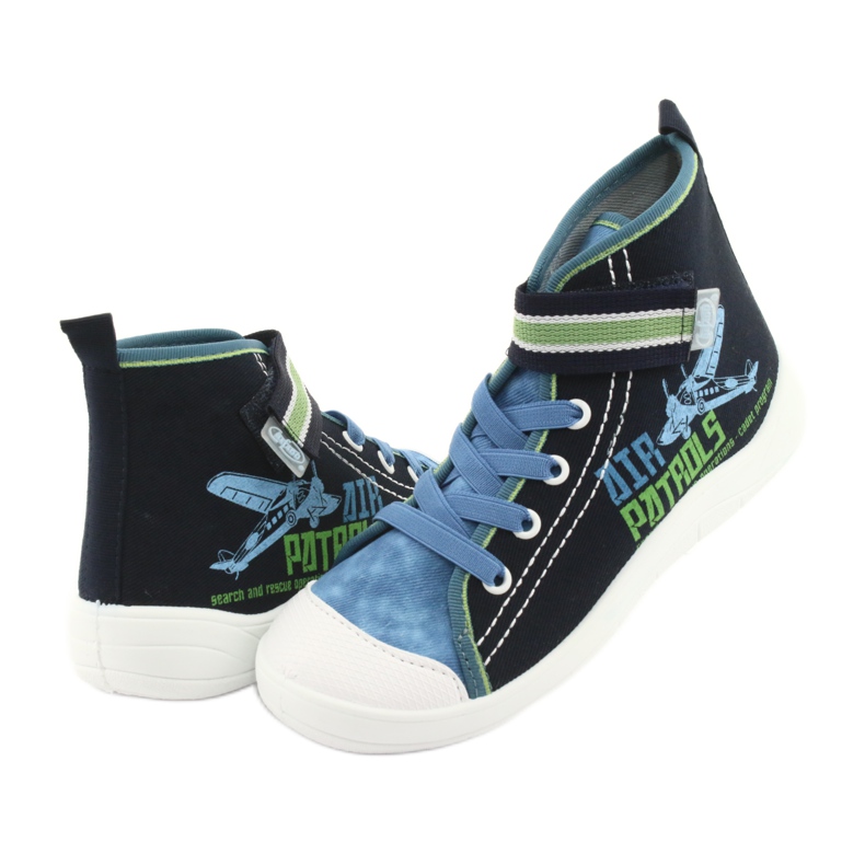 Calçados infantis Befado 268Y066 azul marinho azul verde 3