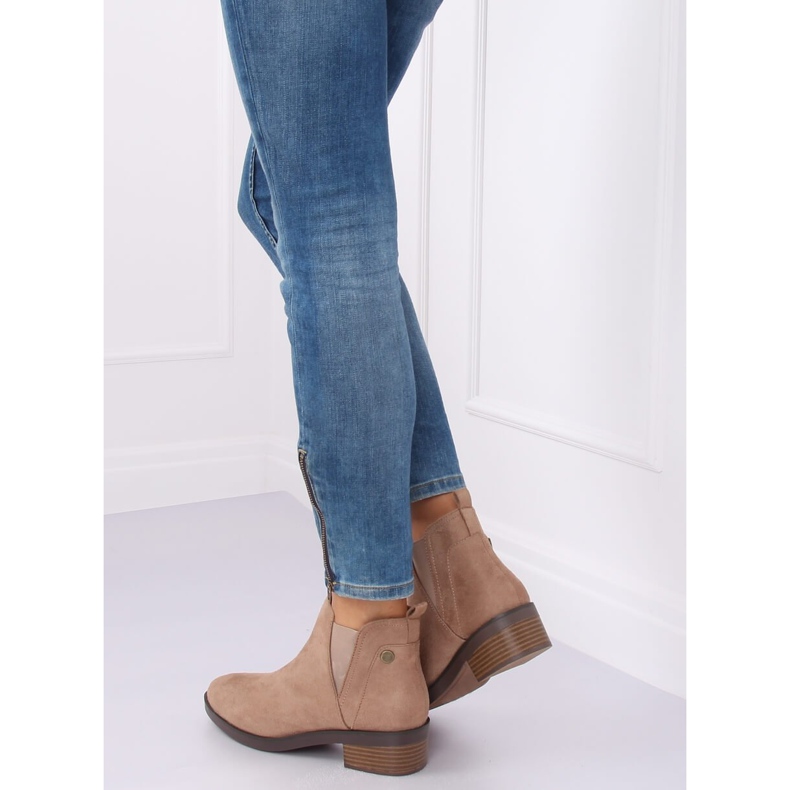 Botas Bege Chelsea para mulheres 8B978 Khaki 1