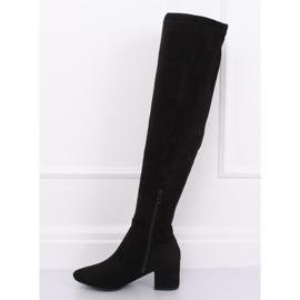 Botas acima do joelho com salto baixo preto YL-151 preto 1 Botas acima do joelho com salto baixo preto YL-151 preto 1