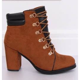 Botas de madeira marrom com salto alto 995-29 Camel castanho 1 Botas de madeira marrom com salto alto 995-29 Camel castanho 1