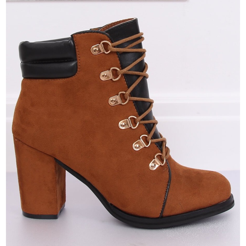 Botas de madeira marrom com salto alto 995-29 Camel castanho 1 Botas de madeira marrom com salto alto 995-29 Camel castanho 1