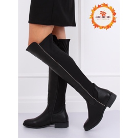 Botas de equitação com parte superior flexível preta 17005A-128 Black preto 1
