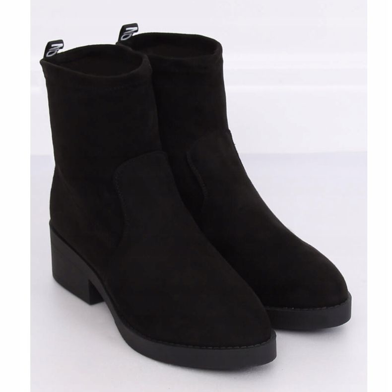 Botas pretas de salto baixo W868 pretas preto 2