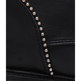 Botas pretas com cordões para mulheres C137 pretas preto 1